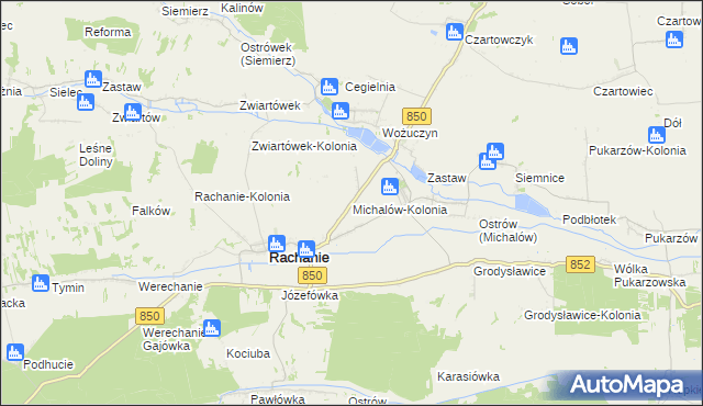 mapa Michalów-Kolonia, Michalów-Kolonia na mapie Targeo