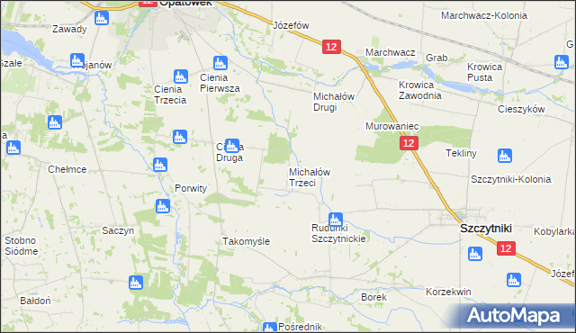 mapa Michałów Trzeci, Michałów Trzeci na mapie Targeo