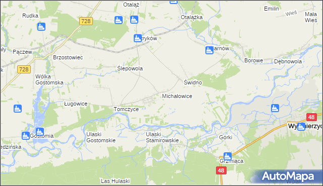 mapa Michałowice gmina Mogielnica, Michałowice gmina Mogielnica na mapie Targeo