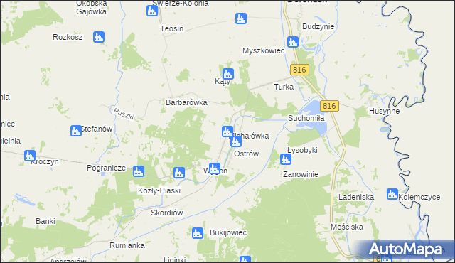 mapa Michałówka gmina Dorohusk, Michałówka gmina Dorohusk na mapie Targeo