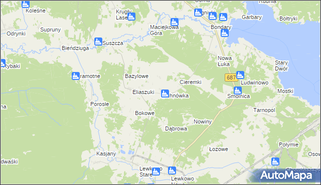 mapa Michnówka, Michnówka na mapie Targeo