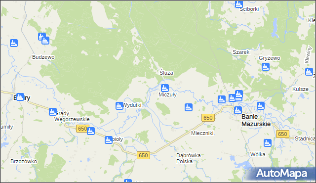 mapa Miczuły, Miczuły na mapie Targeo