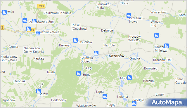 mapa Miechów-Kolonia, Miechów-Kolonia na mapie Targeo