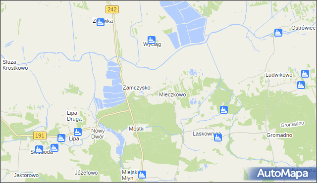 mapa Mieczkowo, Mieczkowo na mapie Targeo