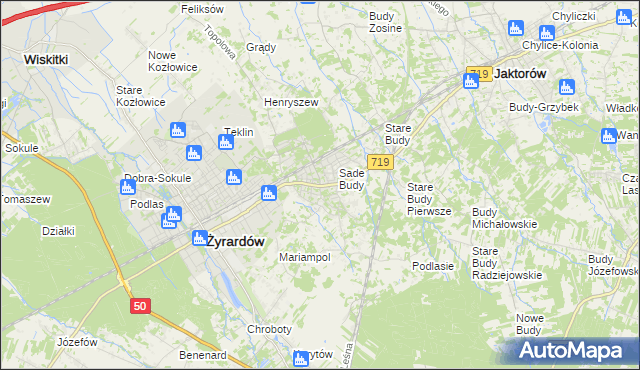 mapa Międzyborów, Międzyborów na mapie Targeo