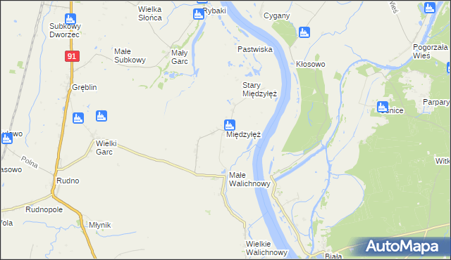 mapa Międzyłęż, Międzyłęż na mapie Targeo