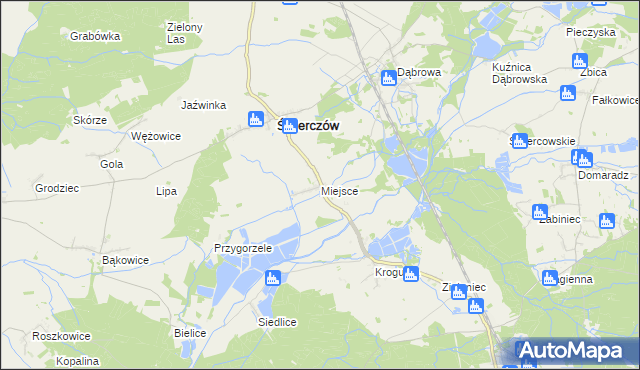 mapa Miejsce gmina Świerczów, Miejsce gmina Świerczów na mapie Targeo