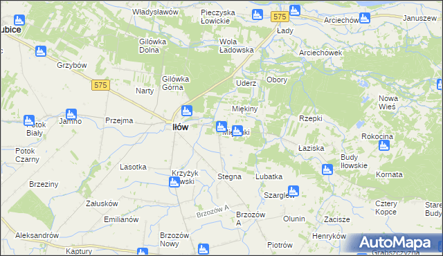 mapa Miękinki, Miękinki na mapie Targeo