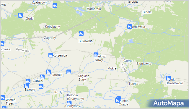 mapa Miękisz Nowy, Miękisz Nowy na mapie Targeo