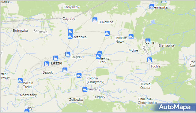 mapa Miękisz Stary, Miękisz Stary na mapie Targeo