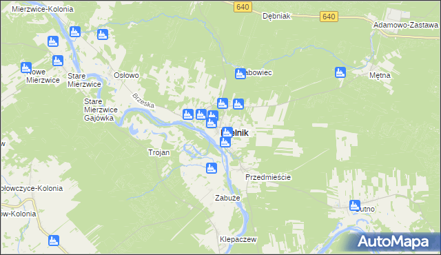 mapa Mielnik powiat siemiatycki, Mielnik powiat siemiatycki na mapie Targeo