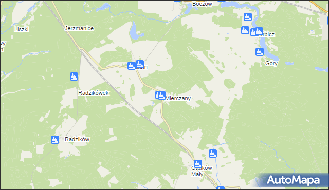 mapa Mierczany, Mierczany na mapie Targeo