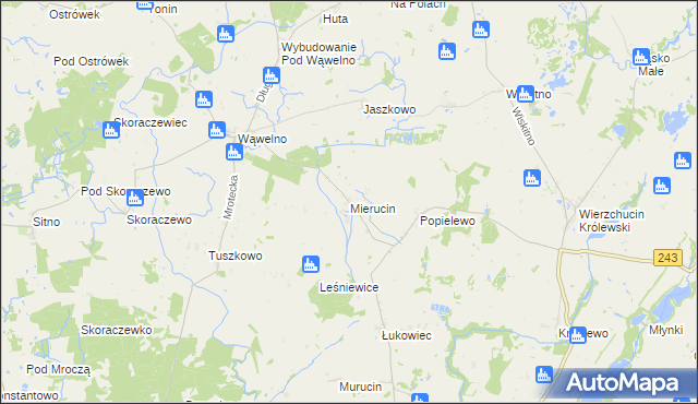 mapa Mierucin gmina Sośno, Mierucin gmina Sośno na mapie Targeo