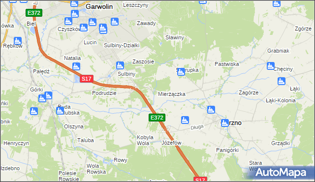 mapa Mierżączka, Mierżączka na mapie Targeo