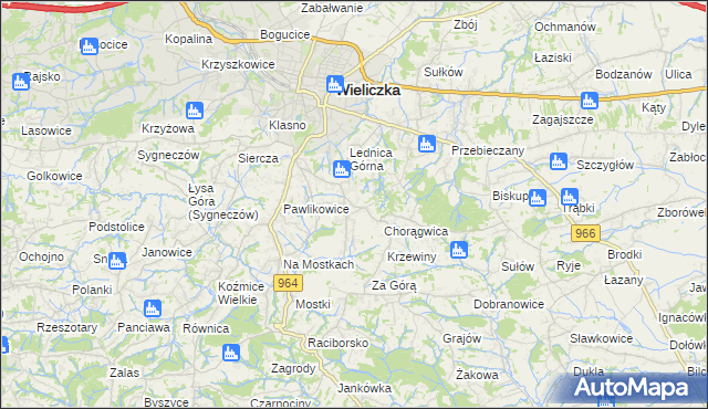 mapa Mietniów, Mietniów na mapie Targeo