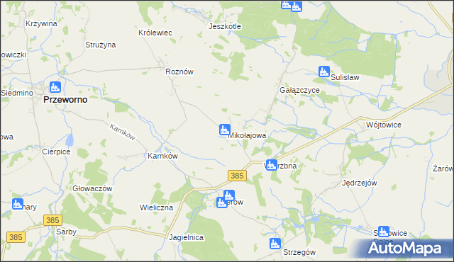 mapa Mikołajowa, Mikołajowa na mapie Targeo