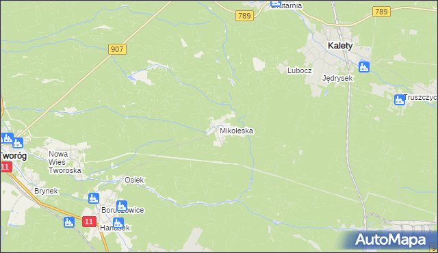 mapa Mikołeska, Mikołeska na mapie Targeo