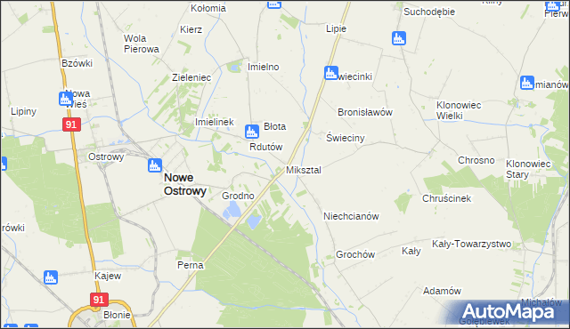 mapa Miksztal, Miksztal na mapie Targeo