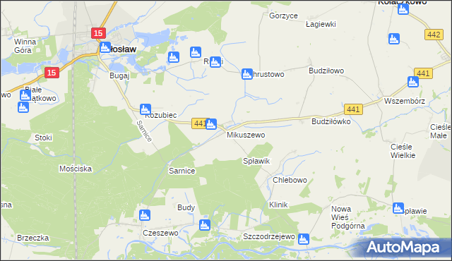 mapa Mikuszewo, Mikuszewo na mapie Targeo