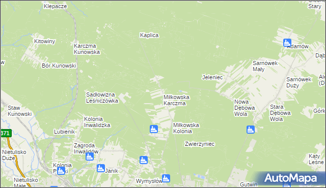 mapa Miłkowska Karczma, Miłkowska Karczma na mapie Targeo