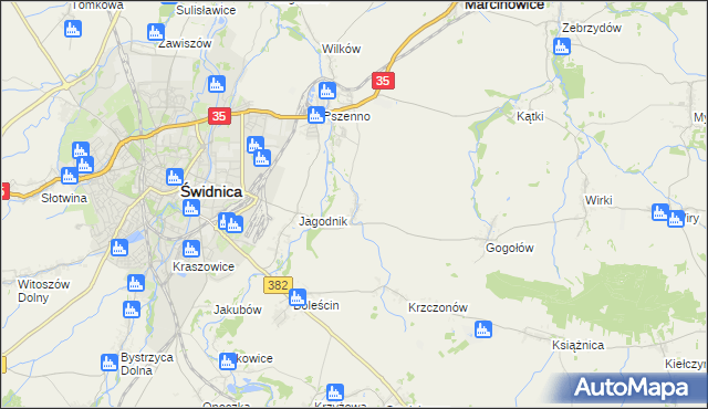 mapa Miłochów, Miłochów na mapie Targeo