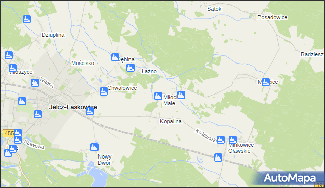 mapa Miłocice Małe, Miłocice Małe na mapie Targeo