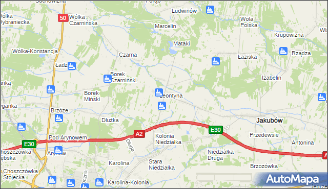 mapa Mistów, Mistów na mapie Targeo