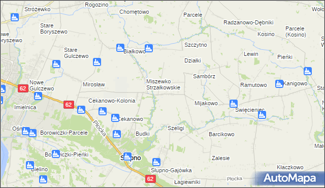 mapa Miszewko-Stefany, Miszewko-Stefany na mapie Targeo