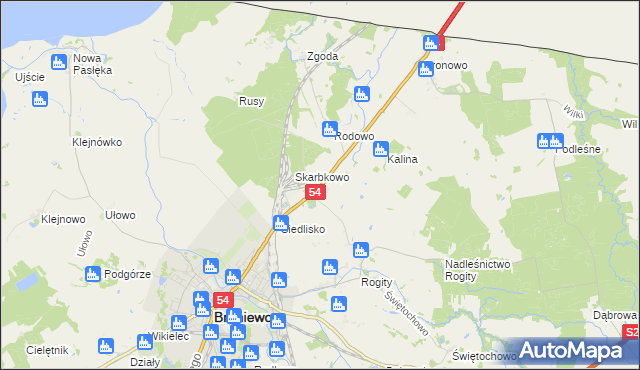 mapa Młoteczno, Młoteczno na mapie Targeo