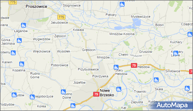 mapa Mniszów, Mniszów na mapie Targeo