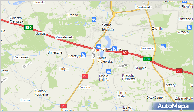 mapa Modła Królewska, Modła Królewska na mapie Targeo