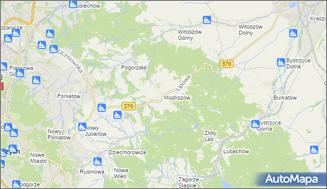 mapa Modliszów, Modliszów na mapie Targeo