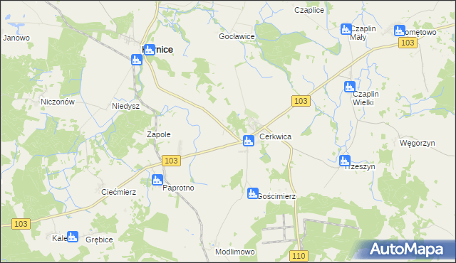 mapa Mojszewo, Mojszewo na mapie Targeo