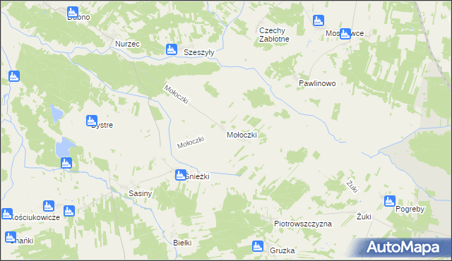 mapa Mołoczki, Mołoczki na mapie Targeo