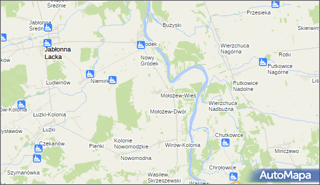 mapa Mołożew-Wieś, Mołożew-Wieś na mapie Targeo