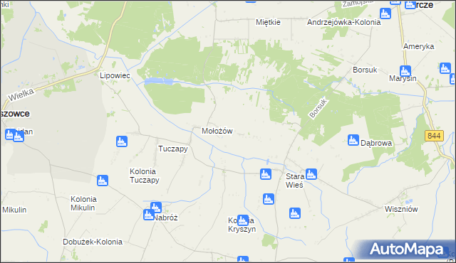 mapa Mołożów-Kolonia, Mołożów-Kolonia na mapie Targeo