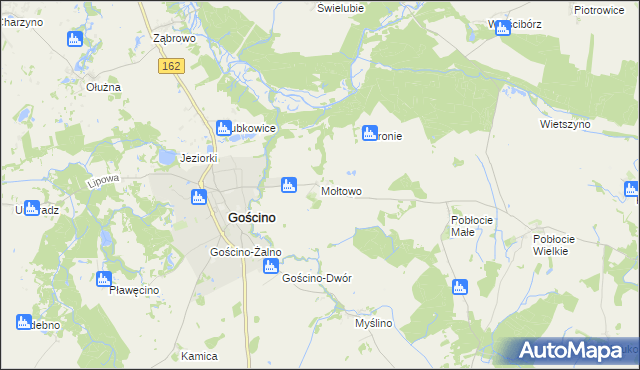 mapa Mołtowo, Mołtowo na mapie Targeo