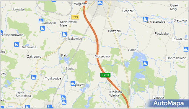 mapa Morzęcino, Morzęcino na mapie Targeo