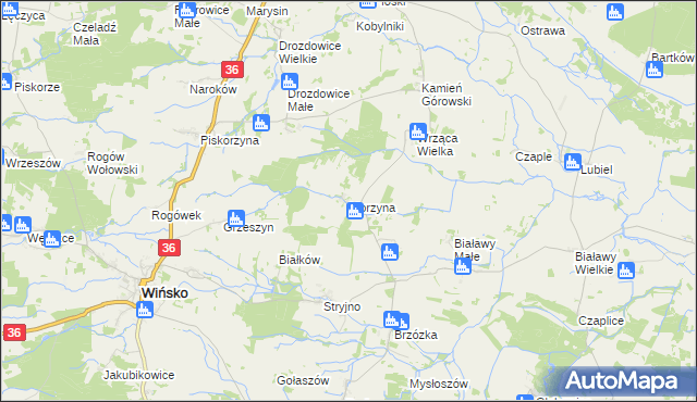 mapa Morzyna, Morzyna na mapie Targeo