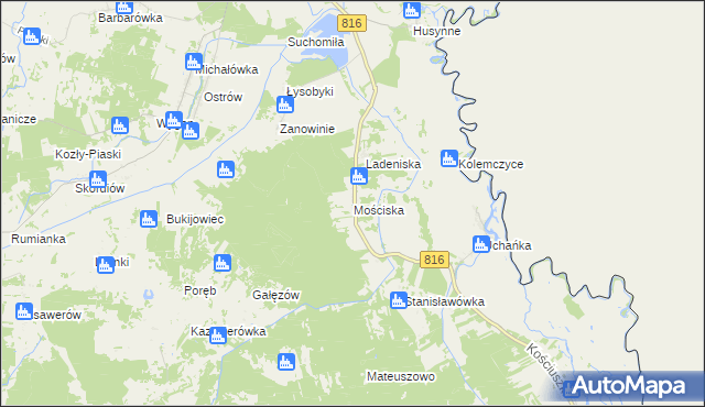 mapa Mościska gmina Dorohusk, Mościska gmina Dorohusk na mapie Targeo