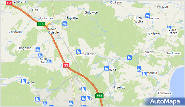 mapa Moskorzyn gmina Polkowice, Moskorzyn gmina Polkowice na mapie Targeo