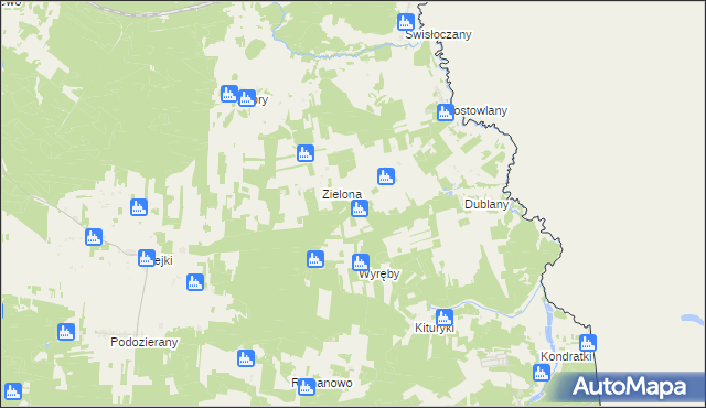 mapa Mostowlany-Kolonia, Mostowlany-Kolonia na mapie Targeo