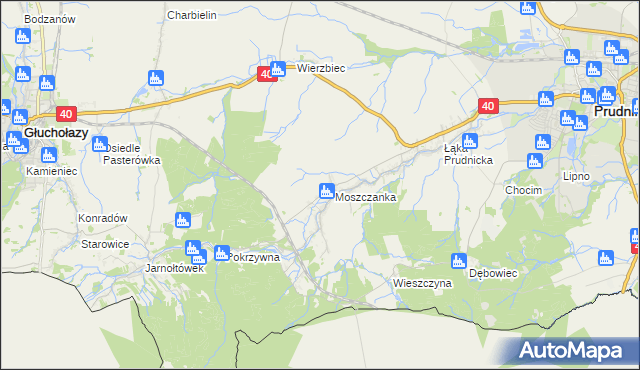 mapa Moszczanka-Kolonia, Moszczanka-Kolonia na mapie Targeo