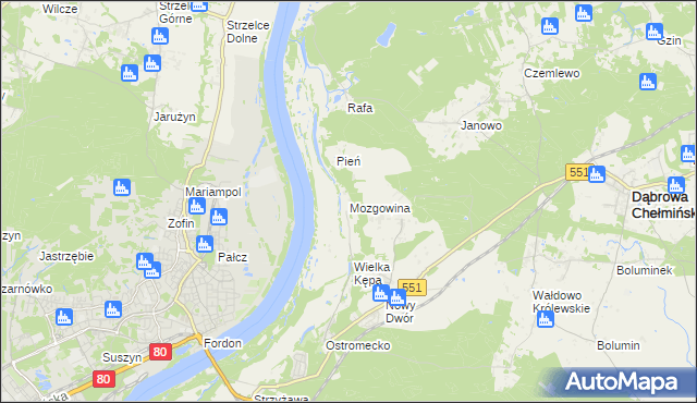 mapa Mozgowina, Mozgowina na mapie Targeo