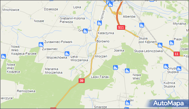 mapa Mroczeń, Mroczeń na mapie Targeo