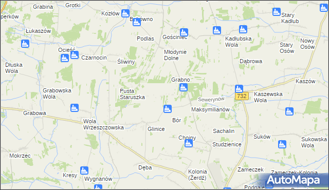 mapa Mścichów, Mścichów na mapie Targeo