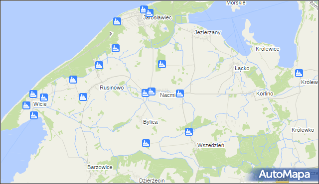 mapa Nacmierz, Nacmierz na mapie Targeo