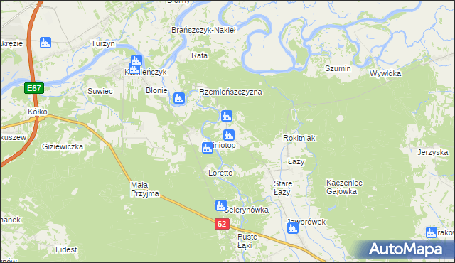 mapa Nadkole, Nadkole na mapie Targeo