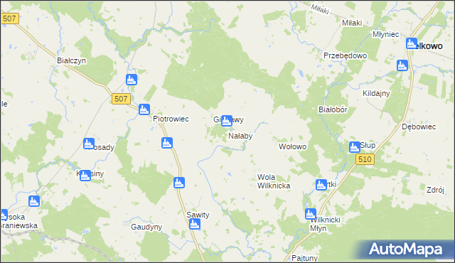 mapa Nałaby, Nałaby na mapie Targeo