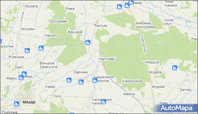 mapa Namysłaki, Namysłaki na mapie Targeo